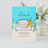 Carte D'accompagnement Jolie Starfish Summer Beach Détails de mariage (Debout devant)