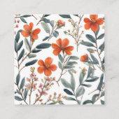 Carte D'accompagnement Jolies Fleurs Mariage Minimaliste (Dos)