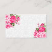 Carte D'accompagnement Jolies Fleurs Roses (Dos)