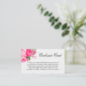 Carte D'accompagnement Jolies Fleurs Roses (Debout devant)