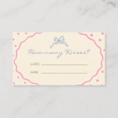 Carte D'accompagnement Jolis bisous combien (Devant)