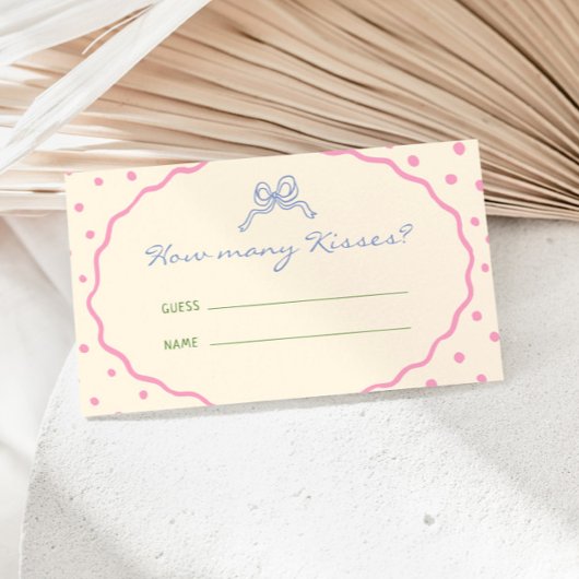 Carte D'accompagnement Jolis bisous combien