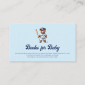 Carte D'accompagnement Jolis livres Teddy Baseball pour bébé Insert (Devant)