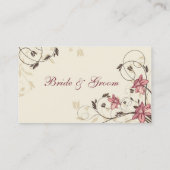 Carte D'accompagnement Jonquilles et blé fuchsia (Dos)