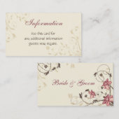 Carte D'accompagnement Jonquilles et blé fuchsia (Devant / Derrière)