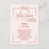 Carte D'accompagnement Jouets à griffes roses Bow Baby showers Livres pou (Devant)