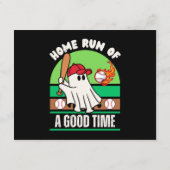 Carte D'accompagnement Joueur de baseball fantôme Halloween (Dos)