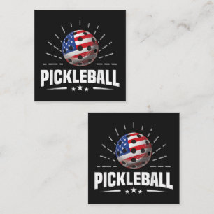 Carte D'accompagnement Joueur de pickleball au drapeau américain US