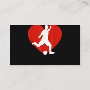 Carte D'accompagnement Joueur de soccer Valentine's Day Soccer Hea