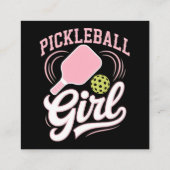Carte D'accompagnement Joueuse de pickleball fille (Dos)