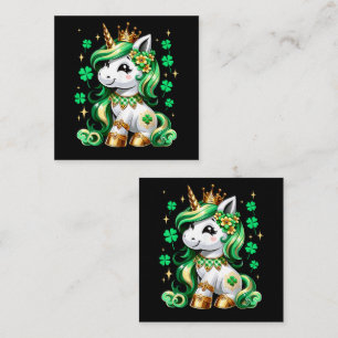 Carte D'accompagnement Jour de la Saint-Patrick Shamrock Licorne Mignonne