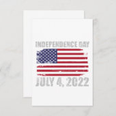 Carte D'accompagnement Jour de l'Indépendance - 4 juillet 2022 (Devant / Derrière)