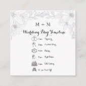 Carte D'accompagnement Jour de Mariage moderne et élégant Timeline avec p (Devant)