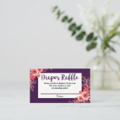 Carte D'accompagnement Joyau violet Tone Aquarelle Fleurs de couches Raff (Debout devant)