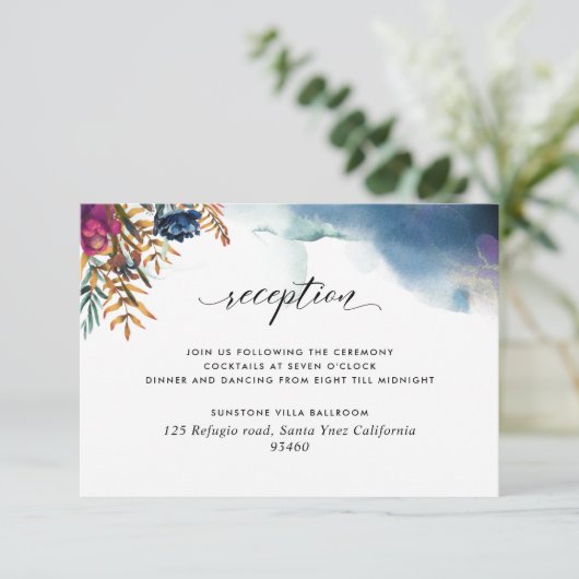 Carte D'accompagnement Joyaux, Mystic Garden Mariage Réception (Debout devant)