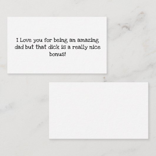 Carte D'accompagnement Joyeuse fête des pères (Devant / Derrière)