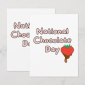 Carte D'accompagnement Joyeuse journée nationale du chocolat (Devant / Derrière)