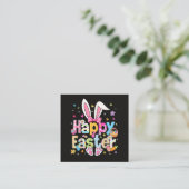 Carte D'accompagnement Joyeuses Pâques 2026 Lapin Mignon (Debout devant)