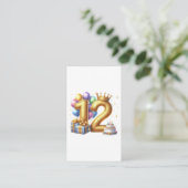 Carte D'accompagnement Joyeux 12e anniversaire (Debout devant)