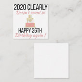 Carte D'accompagnement Joyeux 25e anniversaire, Funny 25e anniversaire ca (Devant / Derrière)