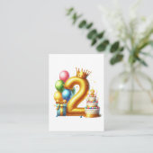 Carte D'accompagnement Joyeux 2ème anniversaire (Debout devant)