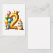 Carte D'accompagnement Joyeux 2ème anniversaire (Devant / Derrière)