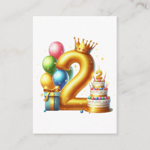 Carte D'accompagnement Joyeux 2ème anniversaire