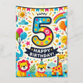 Carte D'accompagnement Joyeux 5e anniversaire ! (Devant)