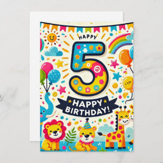 Carte D'accompagnement Joyeux 5e anniversaire !