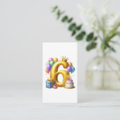 Carte D'accompagnement Joyeux 6ème Anniversaire (Debout devant)