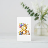 Carte D'accompagnement Joyeux 8e Anniversaire (Debout devant)