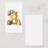 Carte D'accompagnement Joyeux 8e Anniversaire (Devant / Derrière)