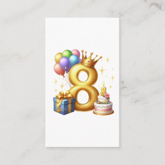 Carte D'accompagnement Joyeux 8e Anniversaire (Devant)