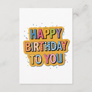 Carte D'accompagnement Joyeux Anniversaire à motifs