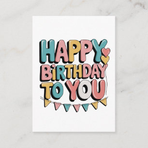 Carte D'accompagnement Joyeux Anniversaire Bulles