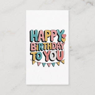 Carte D'accompagnement Joyeux Anniversaire Bulles