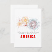 Carte D'accompagnement Joyeux anniversaire de l'Amérique (Devant / Derrière)