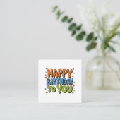 Carte D'accompagnement Joyeux Anniversaire Groovy (Debout devant)