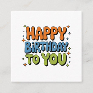 Carte D'accompagnement Joyeux Anniversaire Groovy