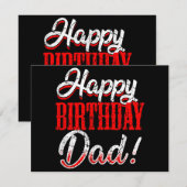 Carte D'accompagnement Joyeux anniversaire papa papa Fête des pères (Devant / Derrière)