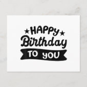 Carte D'accompagnement Joyeux anniversaire pour vous (Dos)