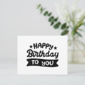 Carte D'accompagnement Joyeux anniversaire pour vous (Debout devant)