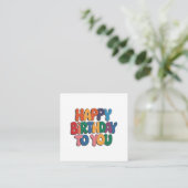 Carte D'accompagnement Joyeux anniversaire rétro (Debout devant)