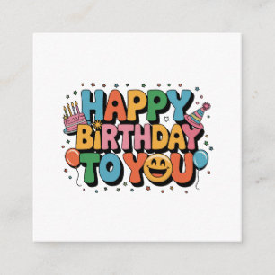 Carte D'accompagnement Joyeux Anniversaire Smiley
