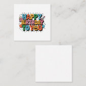 Carte D'accompagnement Joyeux Anniversaire Smiley (Devant / Derrière)