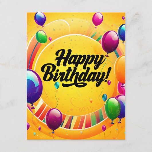 Carte D'accompagnement Joyeux Anniversaire Vibrant (Devant)