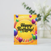 Carte D'accompagnement Joyeux Anniversaire Vibrant (Debout devant)