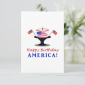 Carte D'accompagnement Joyeux gâteau d'anniversaire pour l'Amérique (Debout devant)