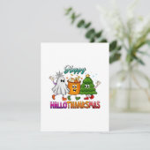 Carte D'accompagnement Joyeux Hallothanksmas (Debout devant)