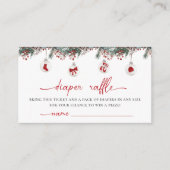 Carte D'accompagnement Joyeux petit Baby shower de Noël Déchets Raffle (Devant)